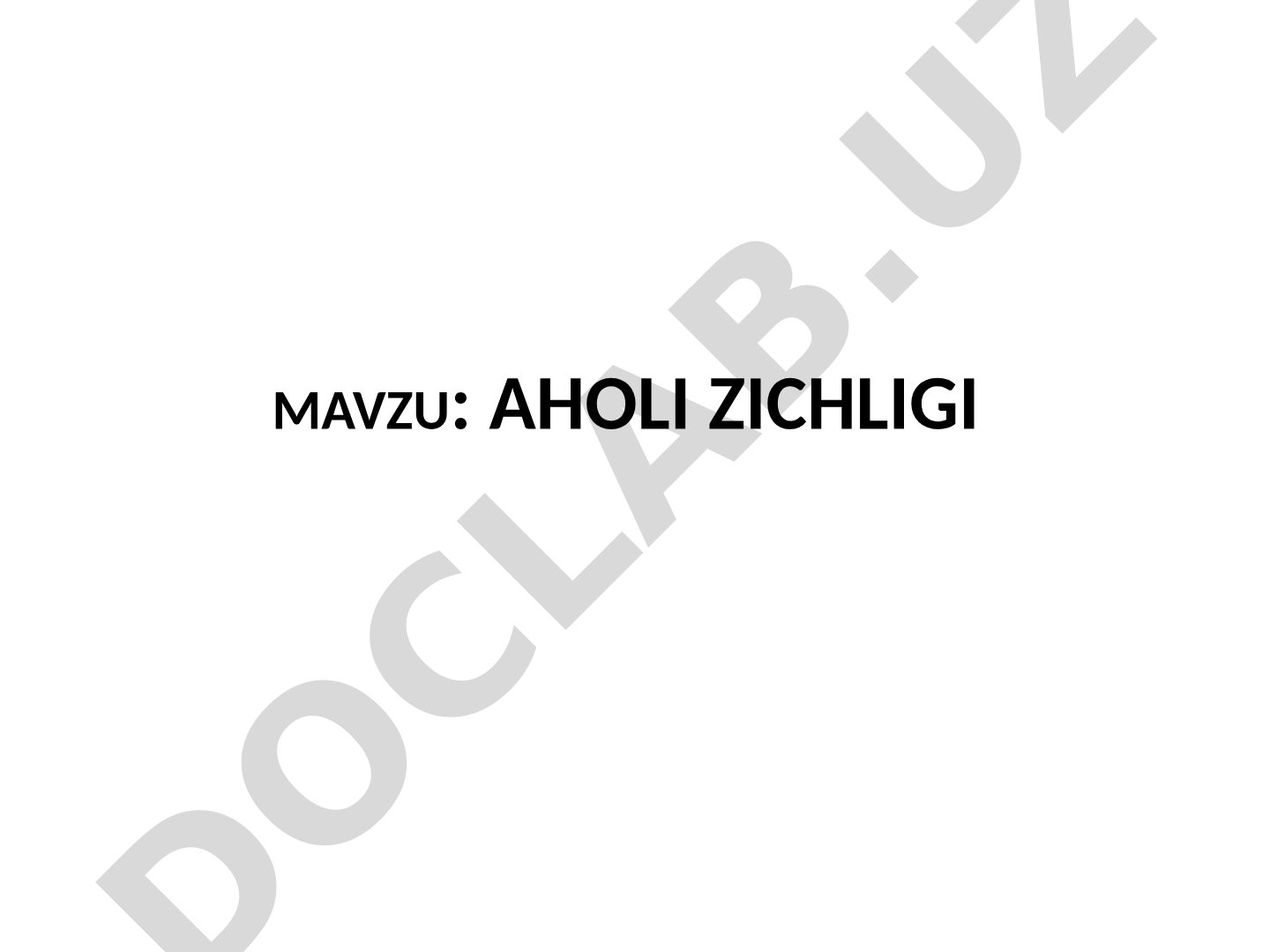 Dunyo aholisi joylanishining geografik qonuniyatlari, aholi zichligini aniqlash ifodalari