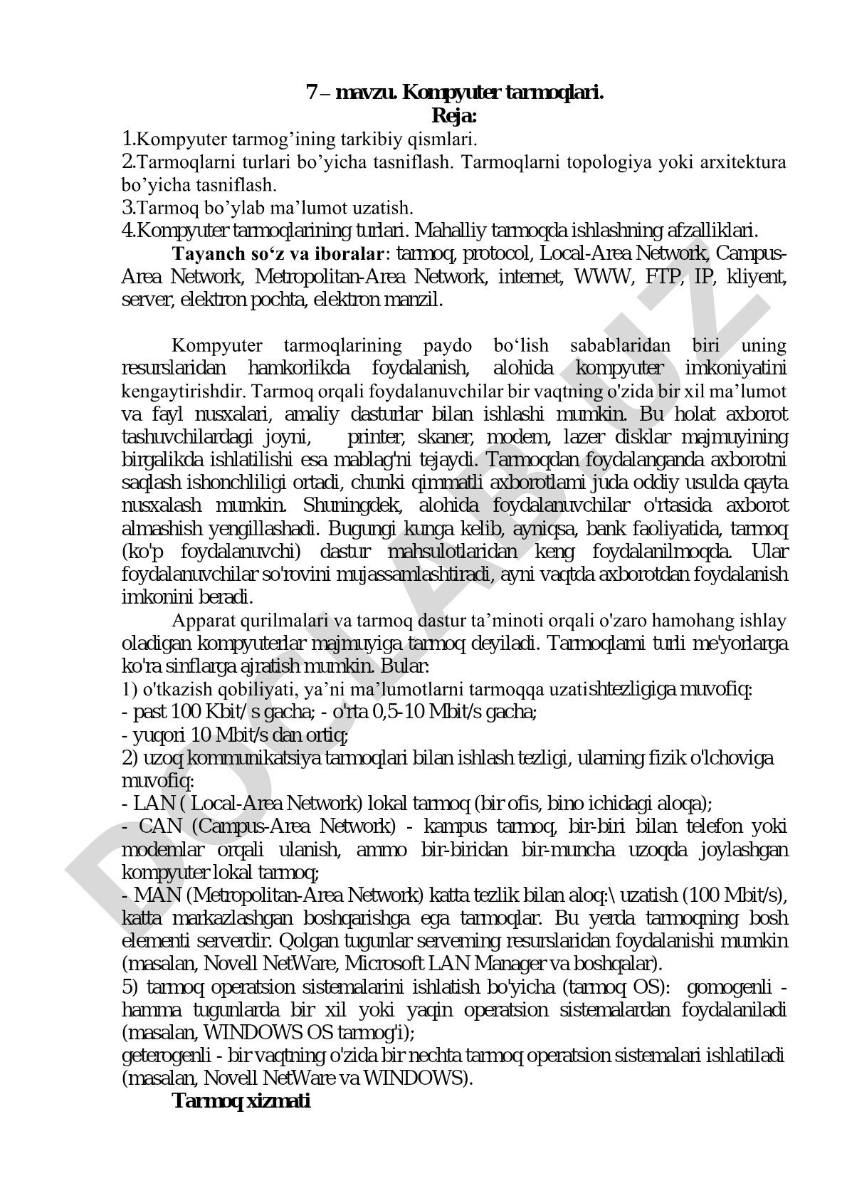 Kompyuter tarmoqlari