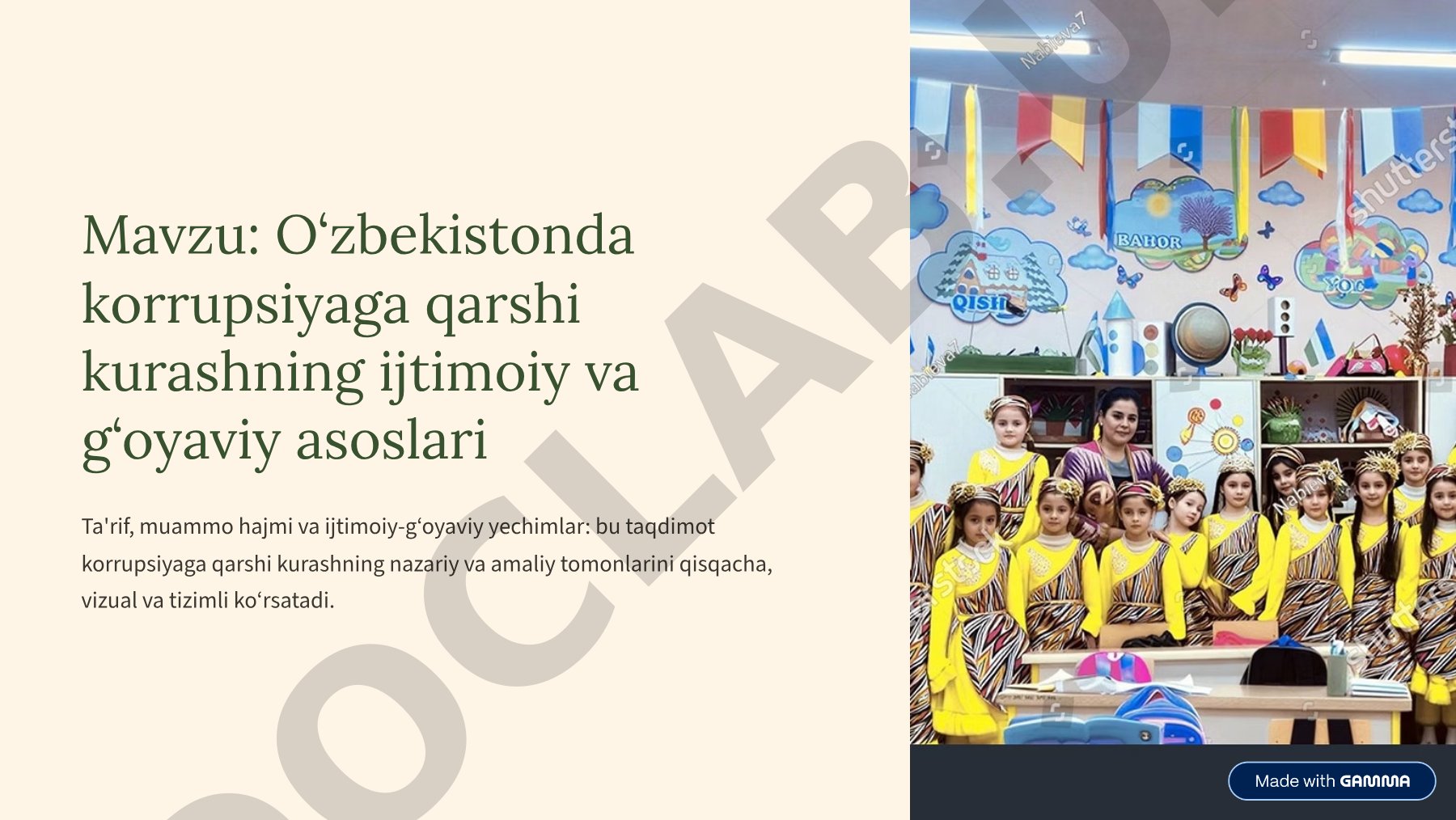 O‘zbekistonda korrupsiyaga qarshi kurashning ijtimoiy va g‘oyaviy asoslari