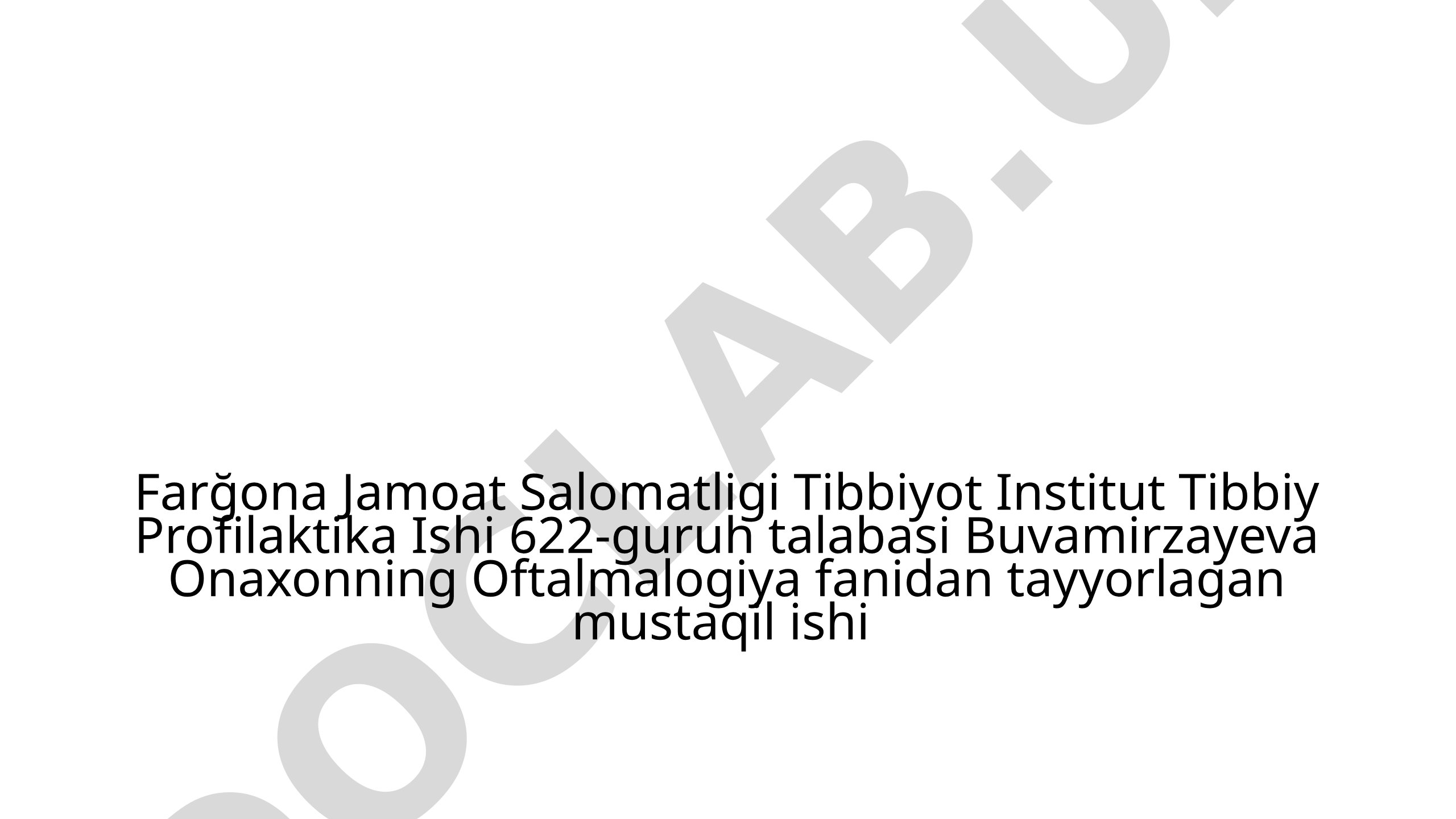 Glaukoma kasalliklari