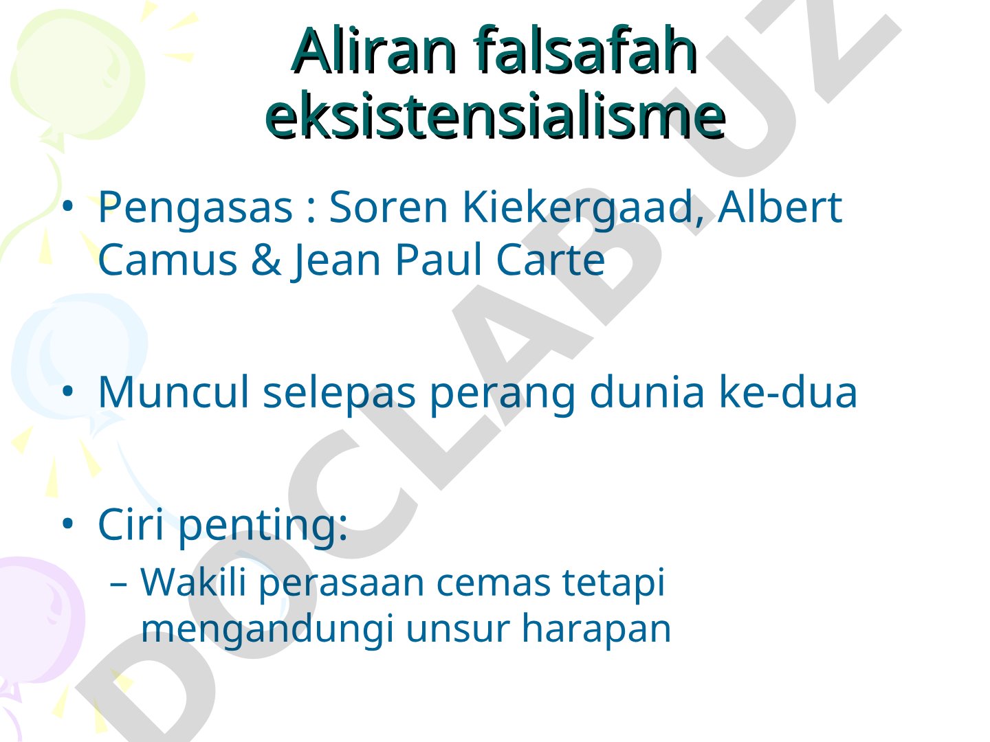 Aliran falsafah eksistensialisme