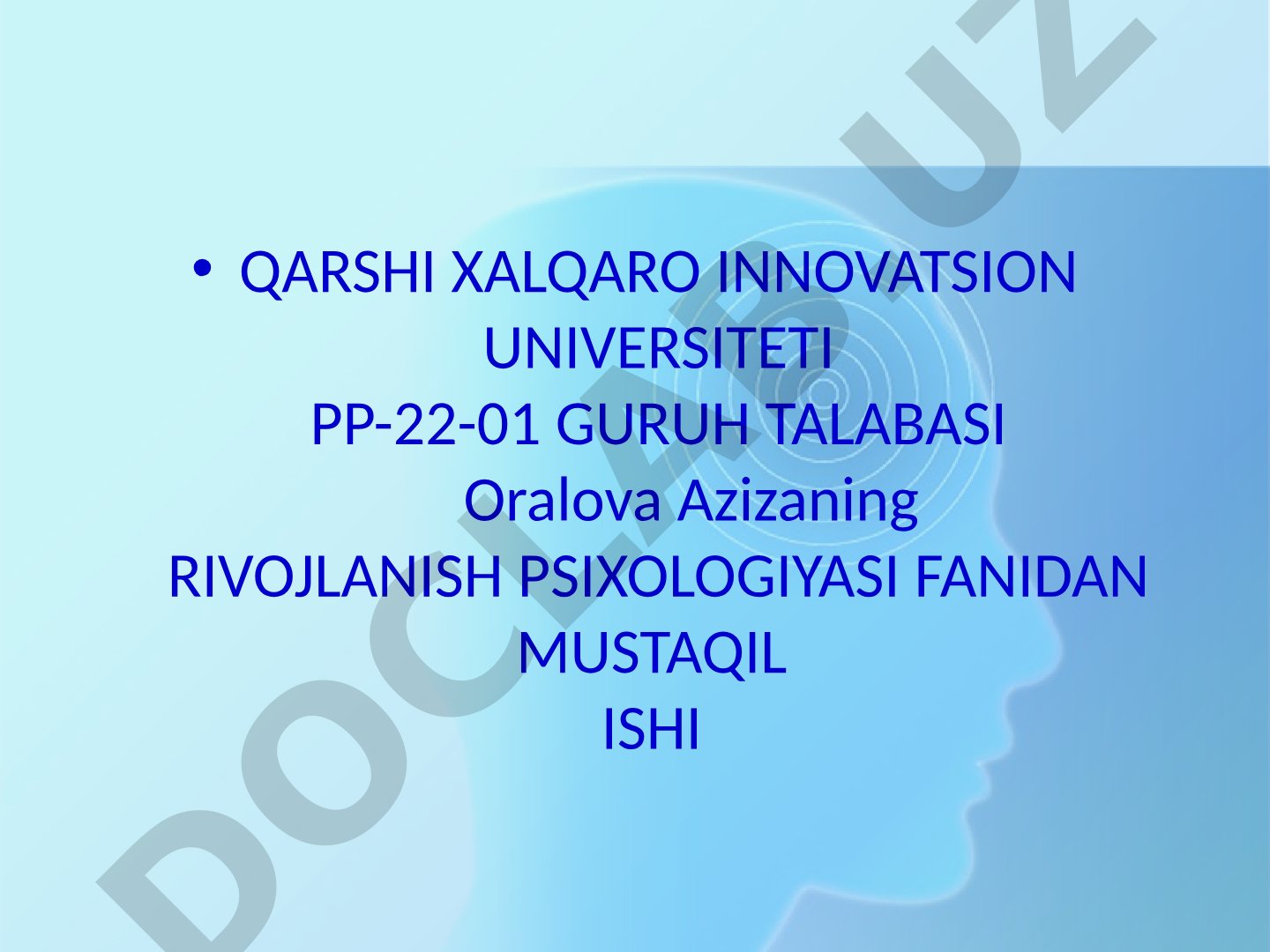 O’spirinlik davri psixologiyasi, klassifikatsiyasi, muammolari va kasb tanlash haqida