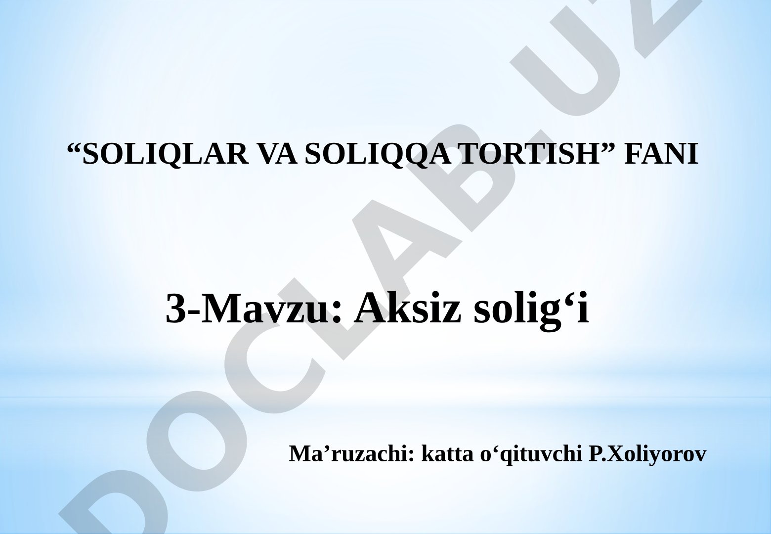 Aksiz solig‘i