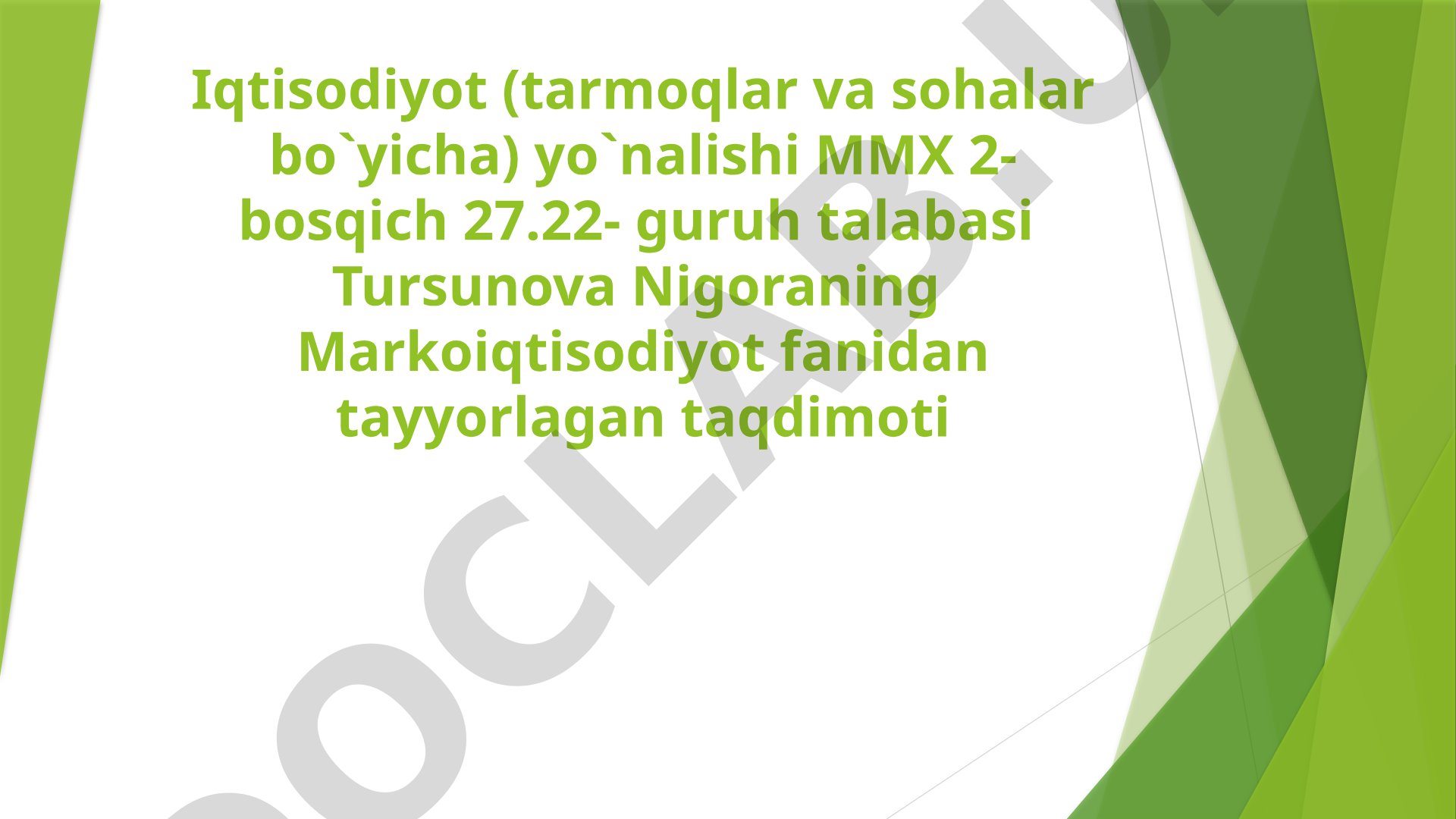 Makroiqtisodiy modellar. Asosiy makroiqtisodiymodellarning qiyosiy tahlili