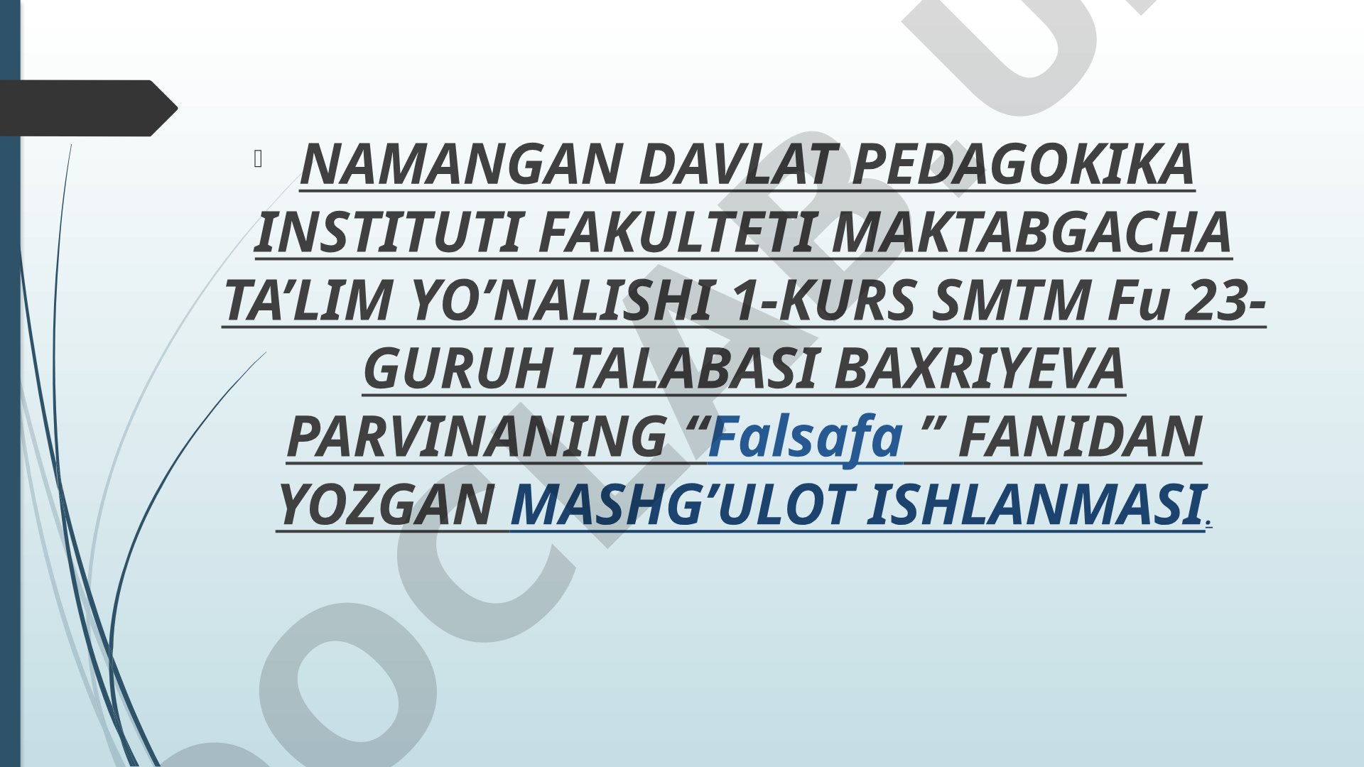 Mantiq taffakur shakillari haqida fan