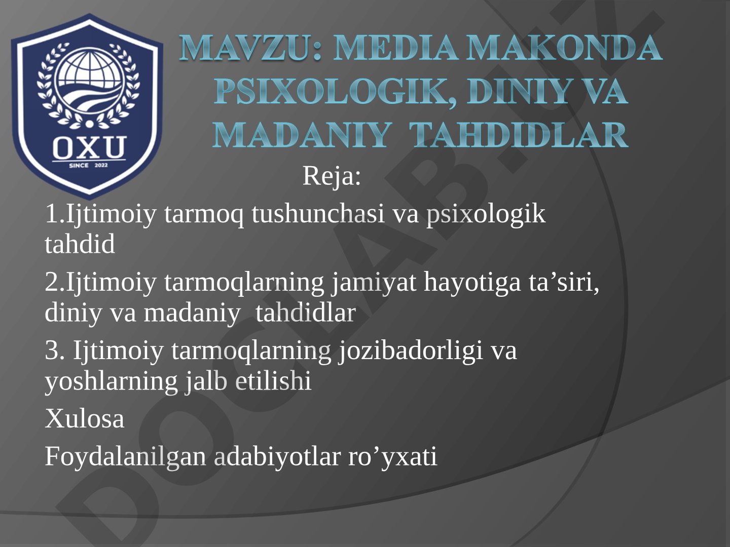 Ijtimoiy tarmoq tushunchasi va psixologik tahdidlar