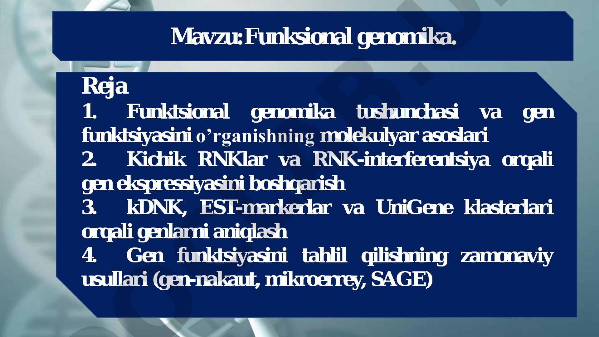 Funksional genomika