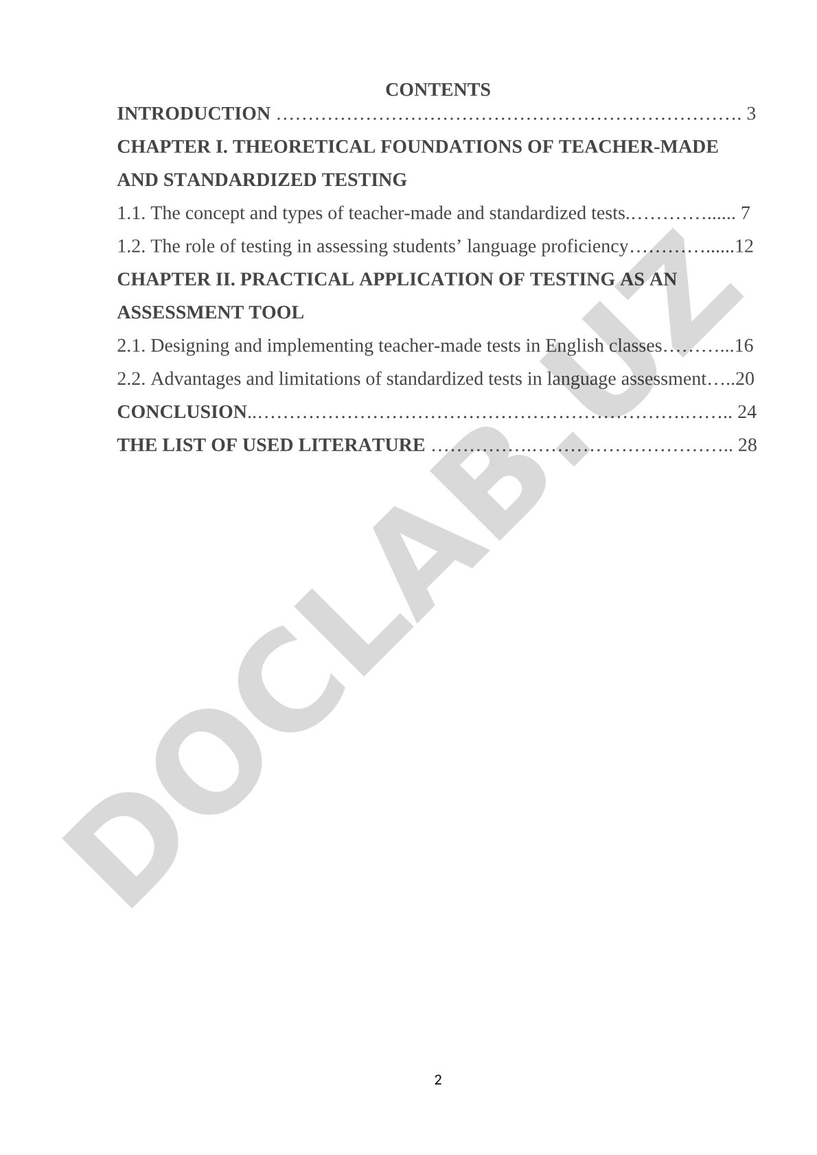 Teacher-made and standardized tests as an assessment tool