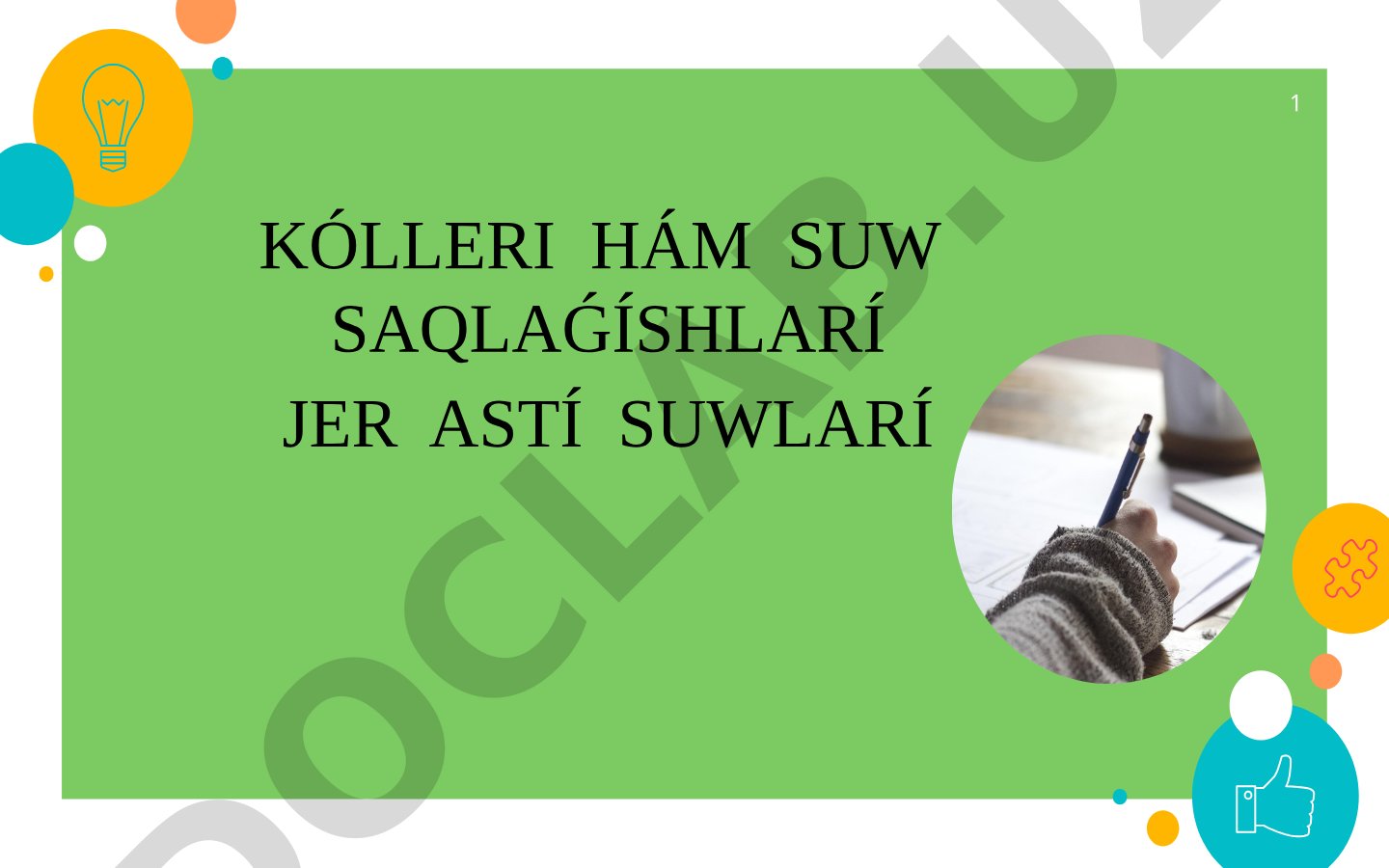 Kóller hám suw saqlaǵıshlar jer astı suwları