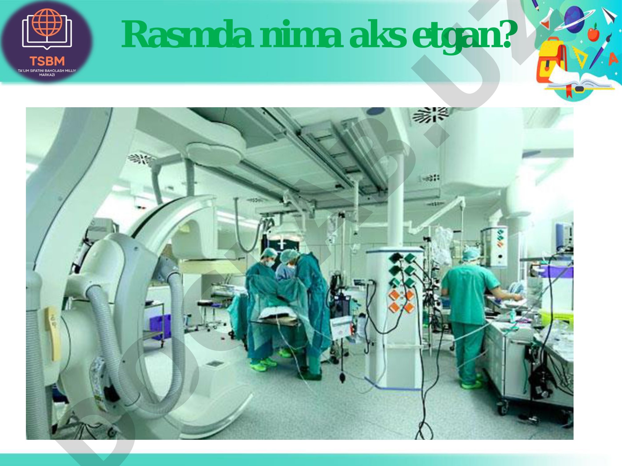 Jarrohlik amaliyoti va anesteziya test savollari