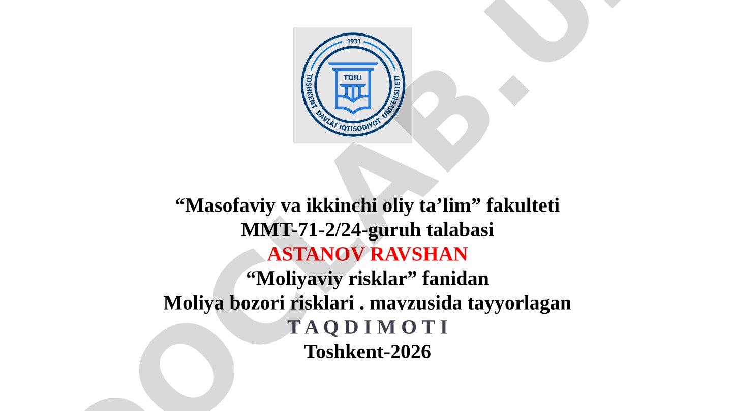 Fransiya davlati misolida moliya bozori risklarining amaliy tahlili