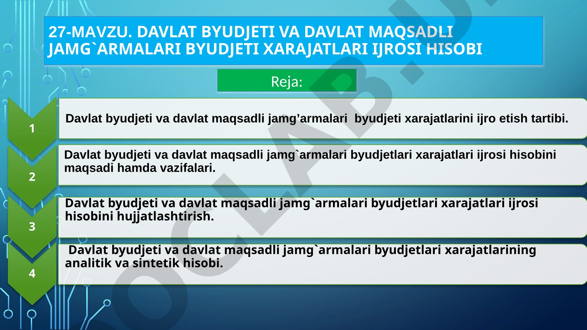 Davlat byudjeti va davlat maqsadli jamg'armalari byudjeti xarajatlari ijrosi hisobi