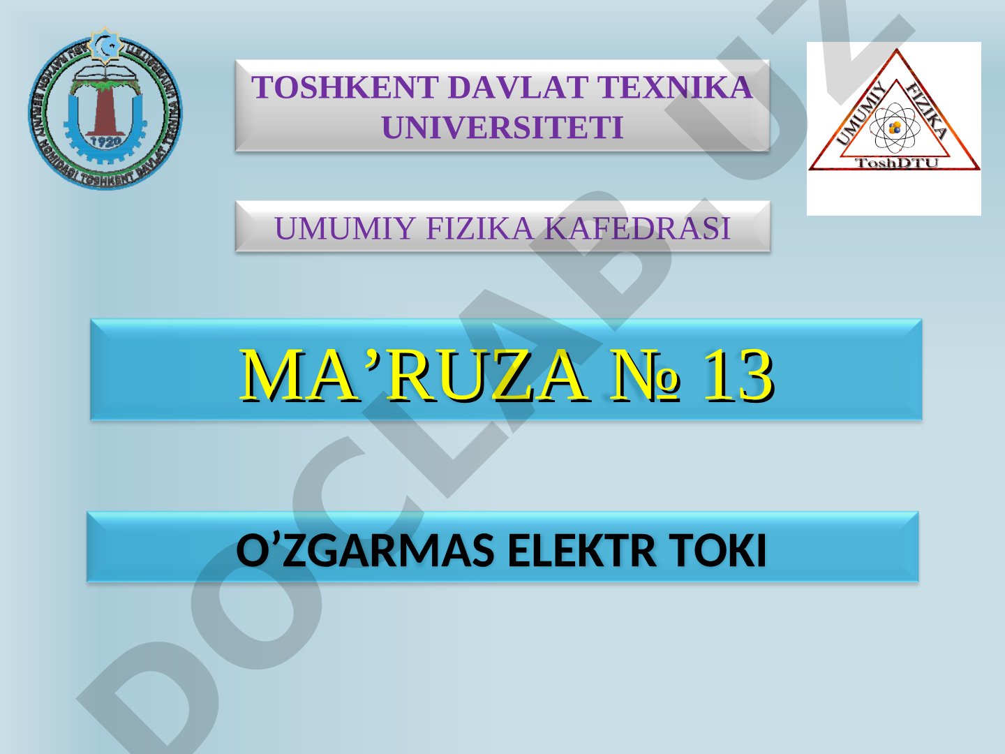 O'zgarmas elektr toki
