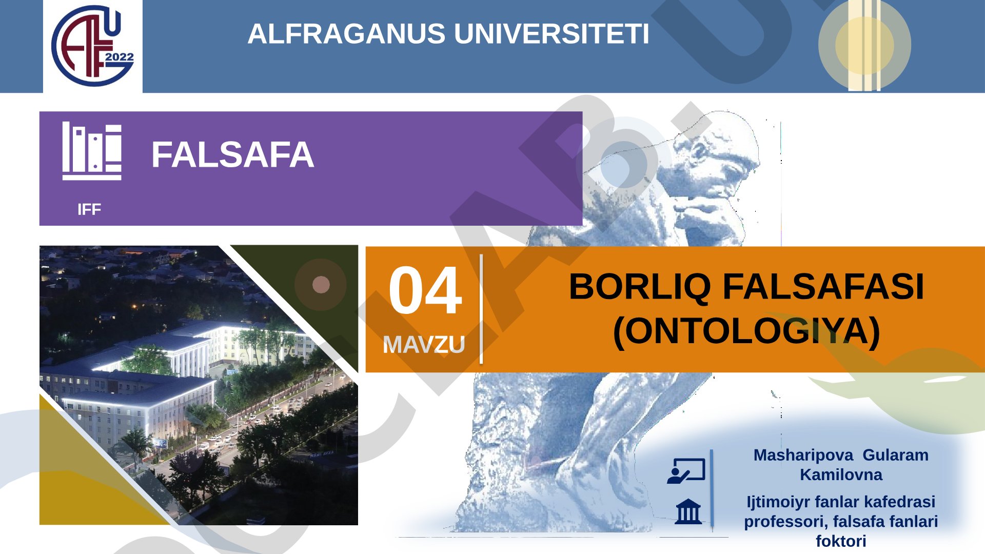 Ontologiya - borliq falsafasi