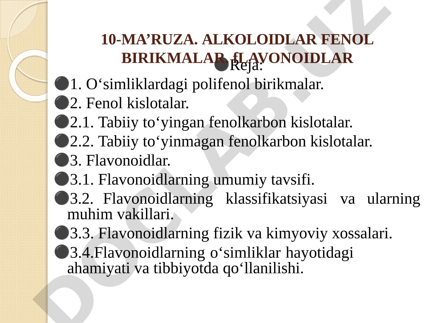 O'simlik polifenol birikmalari va flavonoidlar