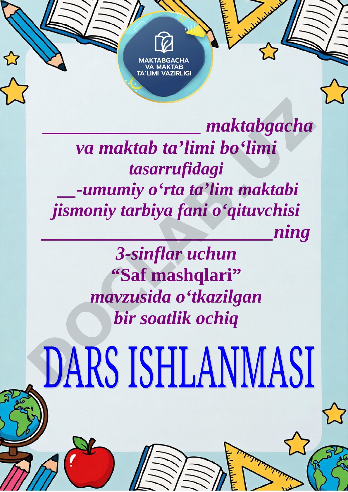 Saf mashqlari (Saflanish, qator va ustun bo‘yicha harakatlar, burilishlar)