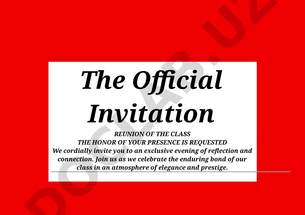 Reunion of the Class