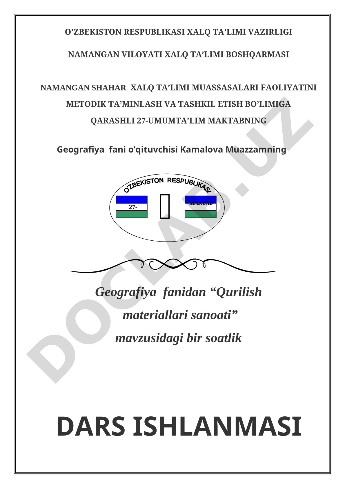 Qurilish materiallari sanoati