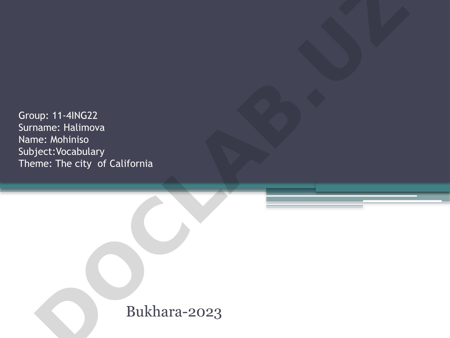 The city of California