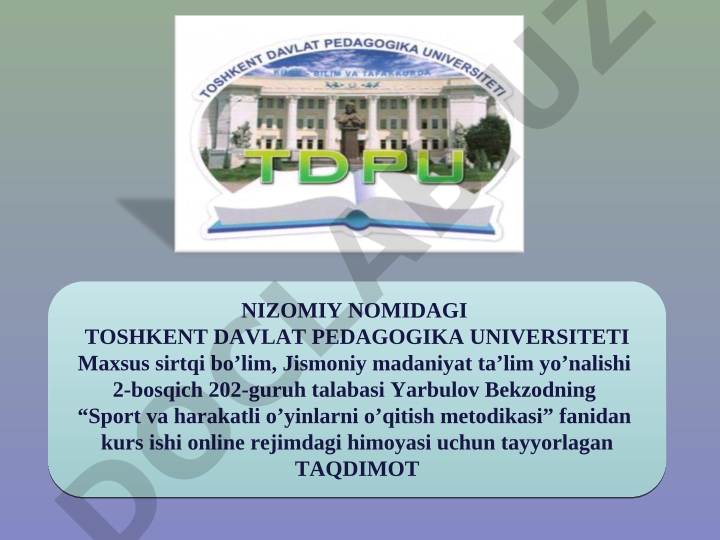 Jismoniy tarbiya darslarini o‘tishda harakatli o‘yinlardan foydalanish