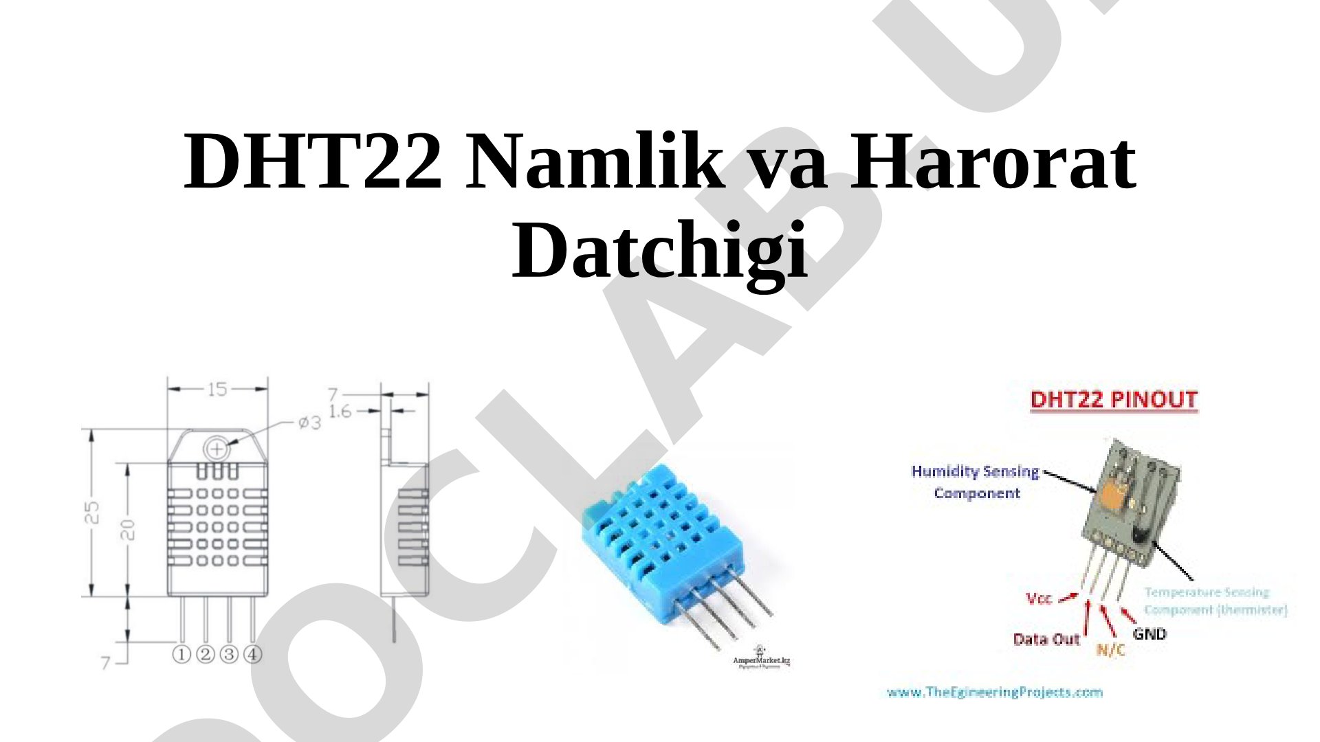 DHT22 Namlik va Harorat Datchigi