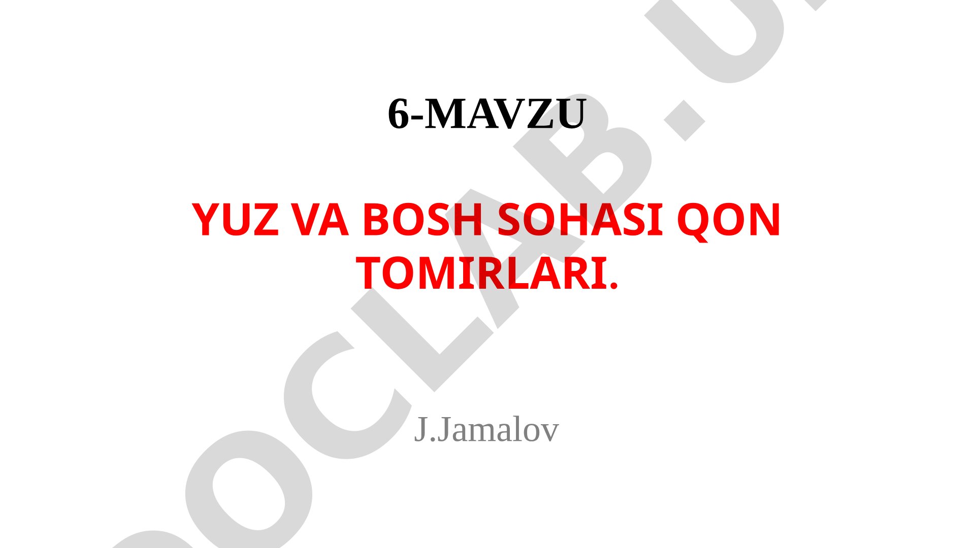 Yuz va bosh sohasi qon tomirlari