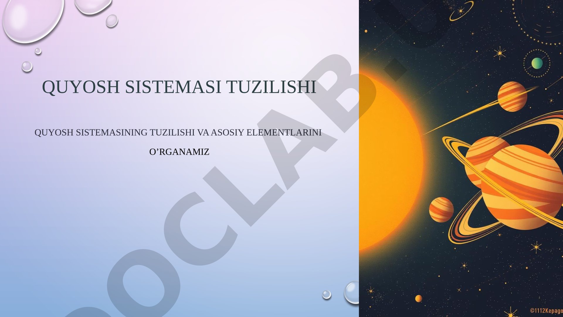 Quyosh Sistemasi Tuzilishi