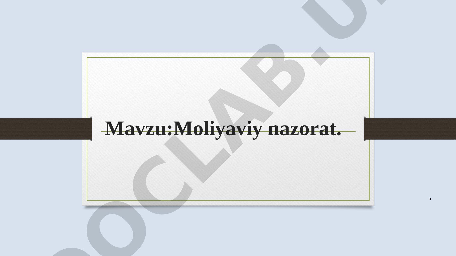 Moliyaviy nazorat