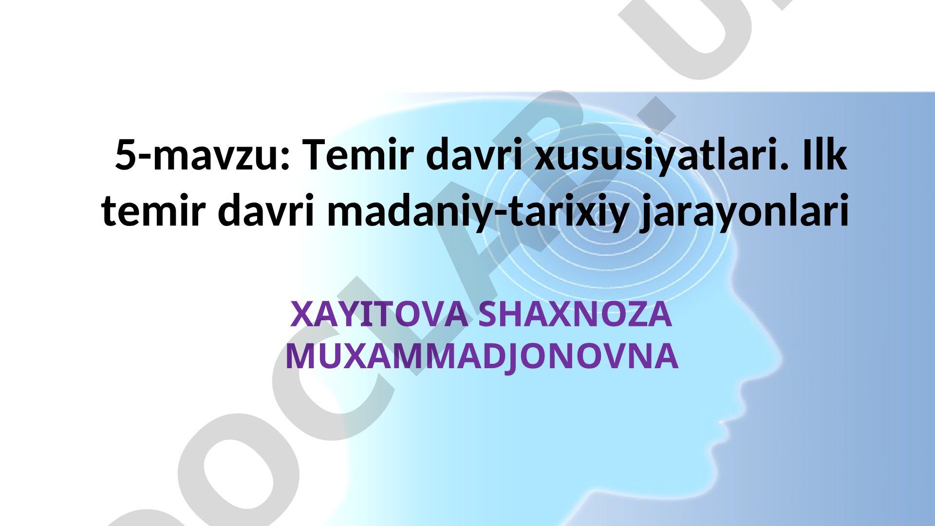 Temir davri xususiyatlari. Ilk temir davri madaniy-tarixiy jarayonlari