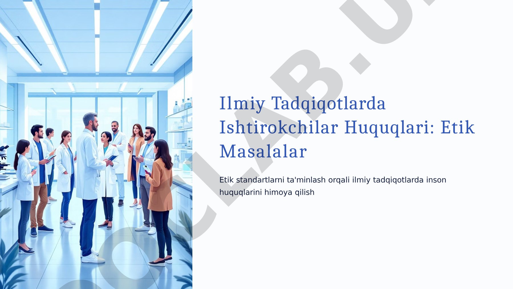 Ilmiy tadqiqotlardagi etik prinsiplar Etik prinsiplar ilmiy jamiyatda ishonchni saqlab qolishning as