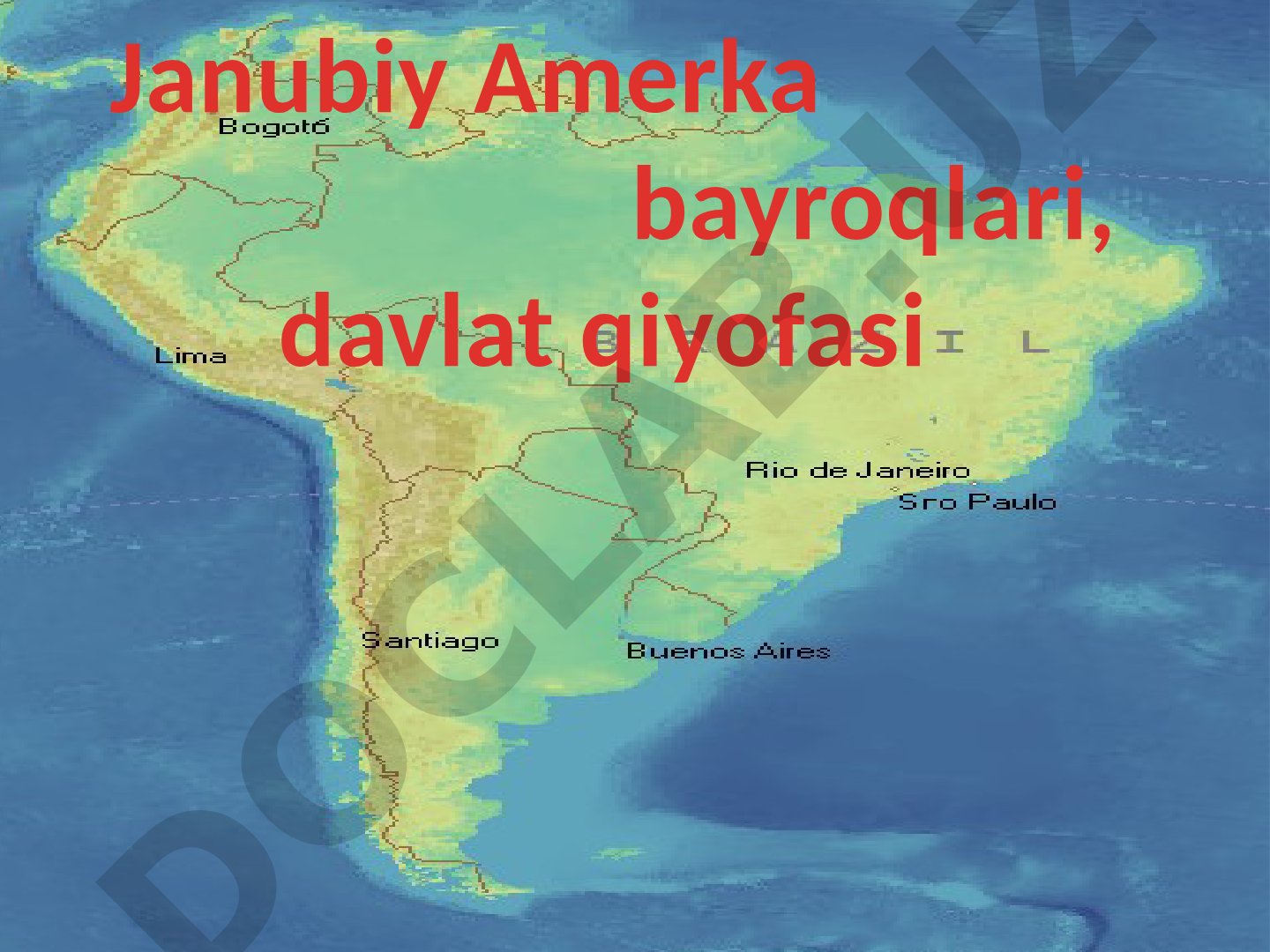 Janubiy Amerka bayroqlari, davlat qiyofasi