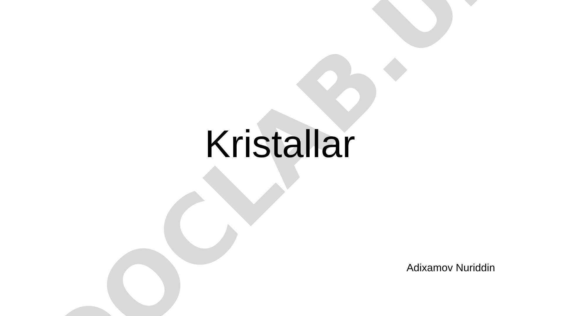Qattiq jismlarning bog‘lanish kuchlari, kristallanish va polimorfizm