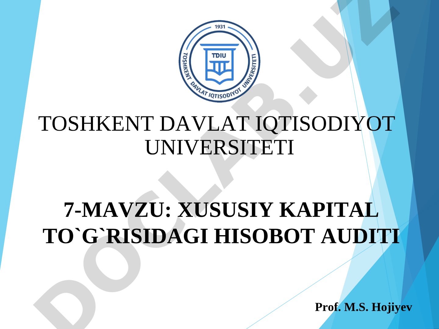 Xususiy kapital to'g'risidagi hisobot auditi