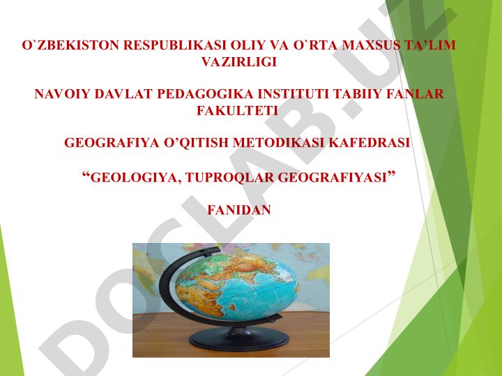 Ekzogen (nurash) jarayoni, tog' jinslari va foydali qazilma boyliklari tasnifi
