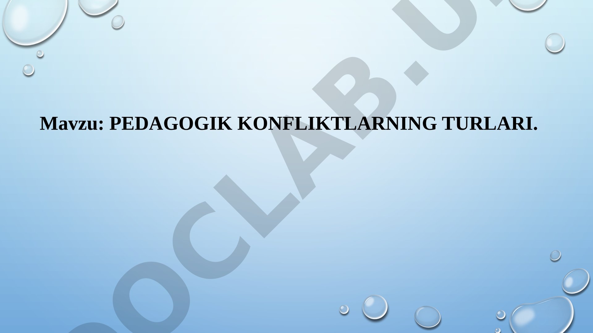 Konflikt tushunchasi, sabablari va turlari haqida taqdimot