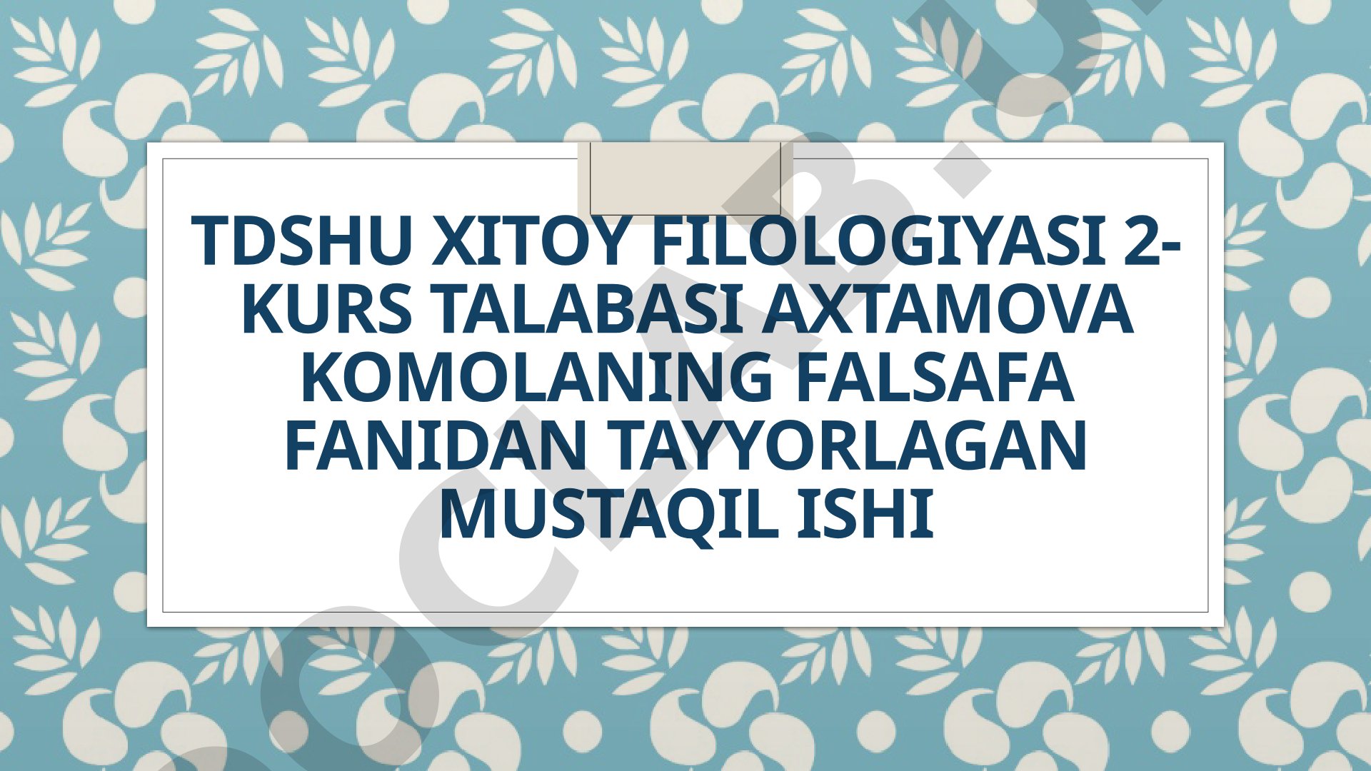 Falsafa kategoriyalari. Sabab va oqibat o'rtasidagi dialektik o'zaro aloqa