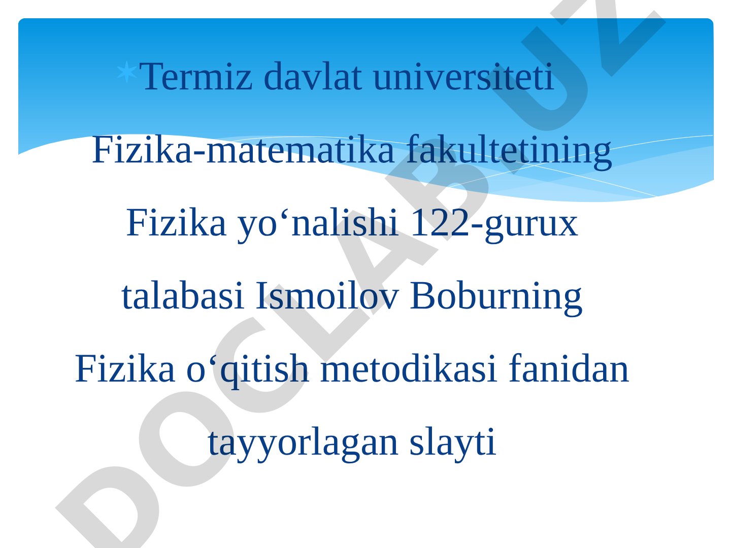 Fizika mavzularida axborot texnologiyalarini qo‘llash
