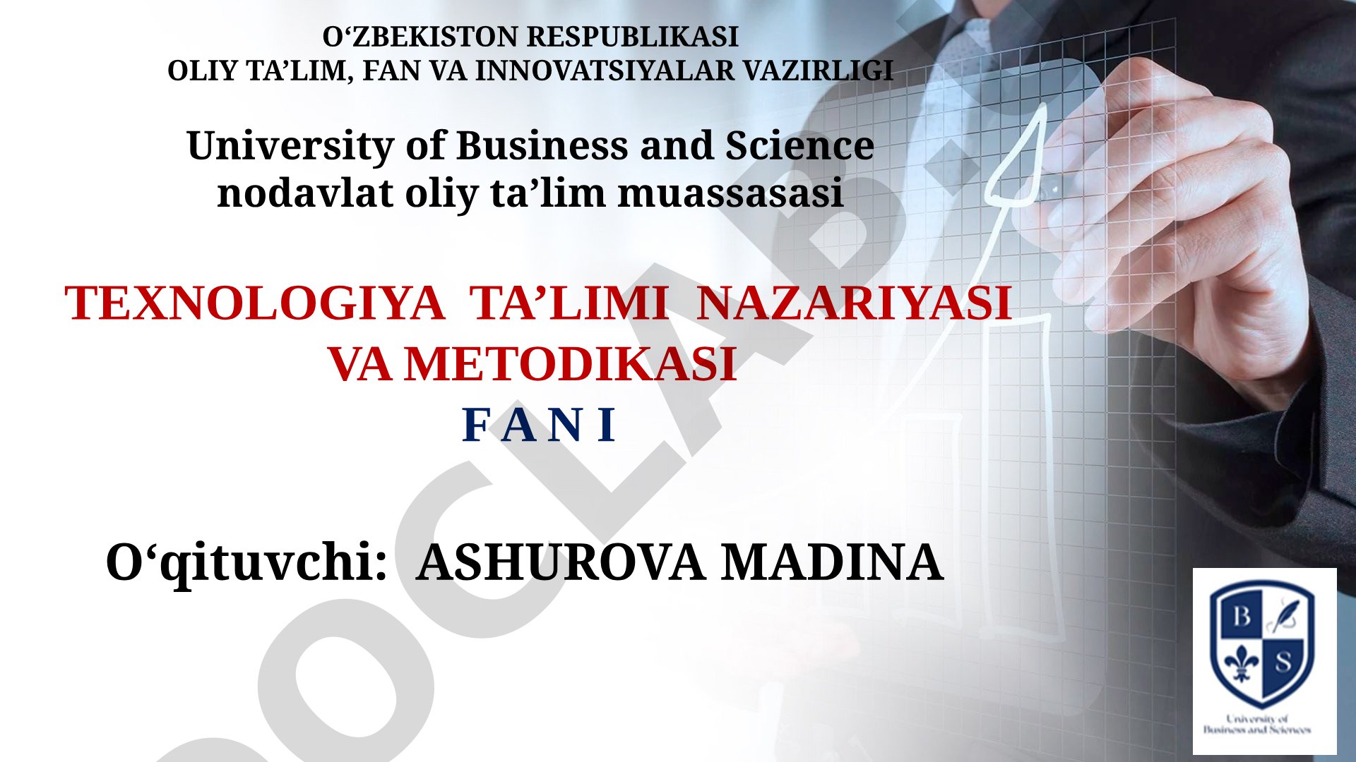 Applikatsiya darslarini tashkil etish metodikasi