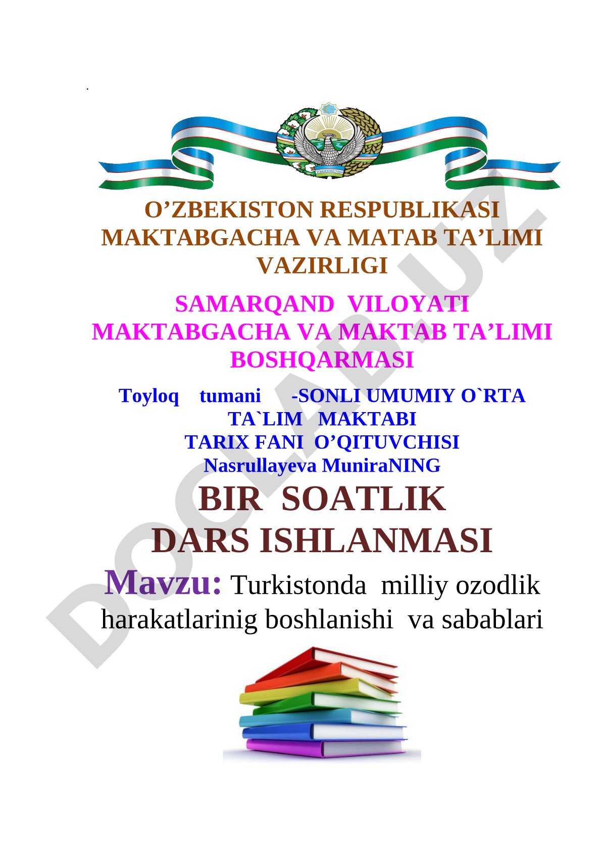 Turkistonda milliy ozodlik harakatlarinig boshlanishi va sabablari