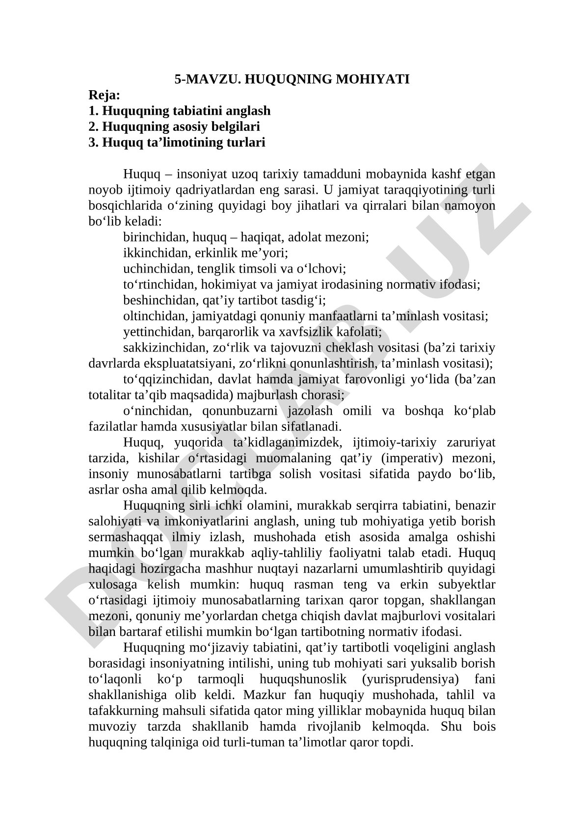 HUQUQNING MOHIYATI