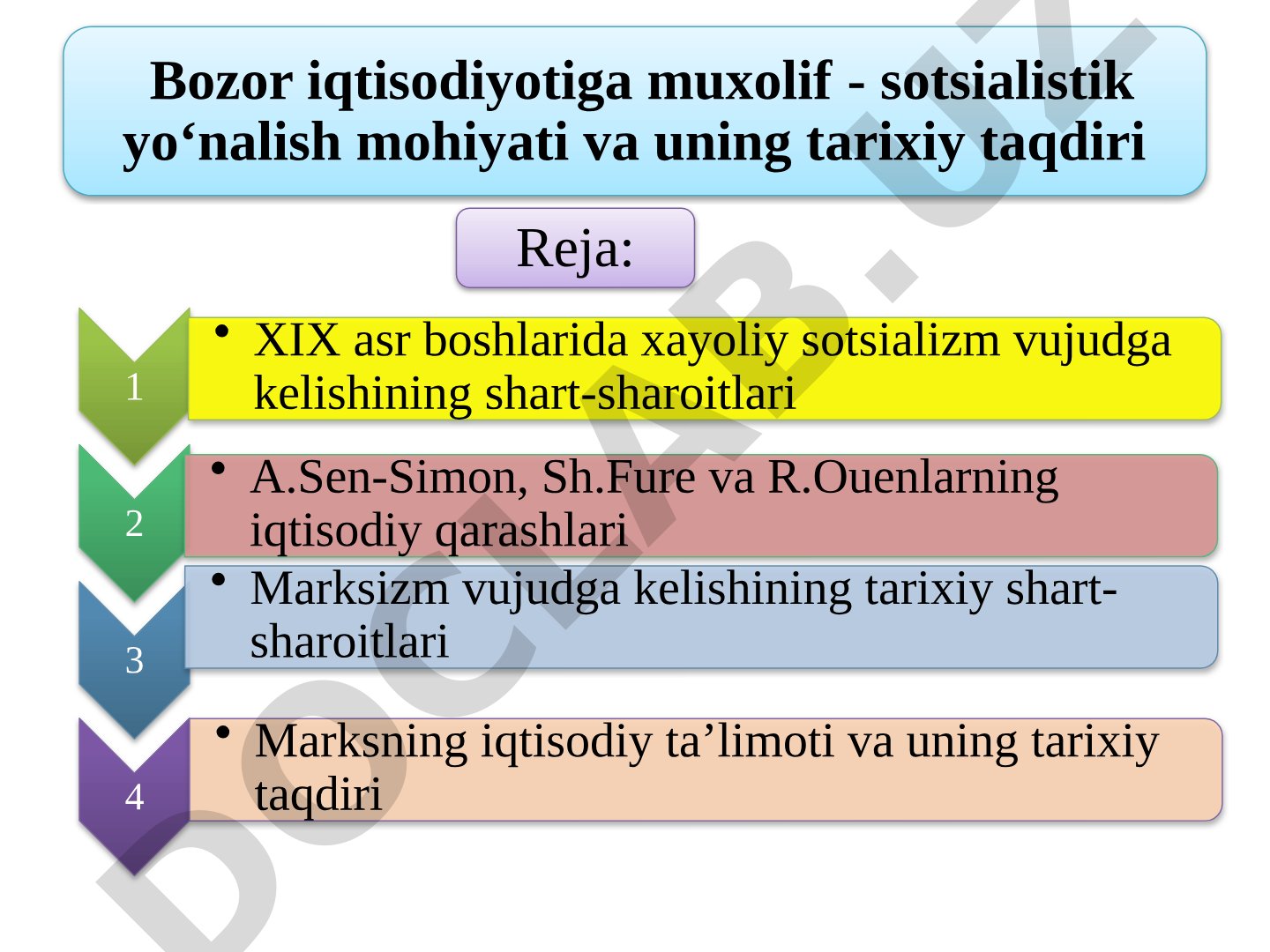 Bozor iqtisodiyotiga muxolif - sotsialistik yo‘nalish mohiyati va uning tarixiy taqdiri