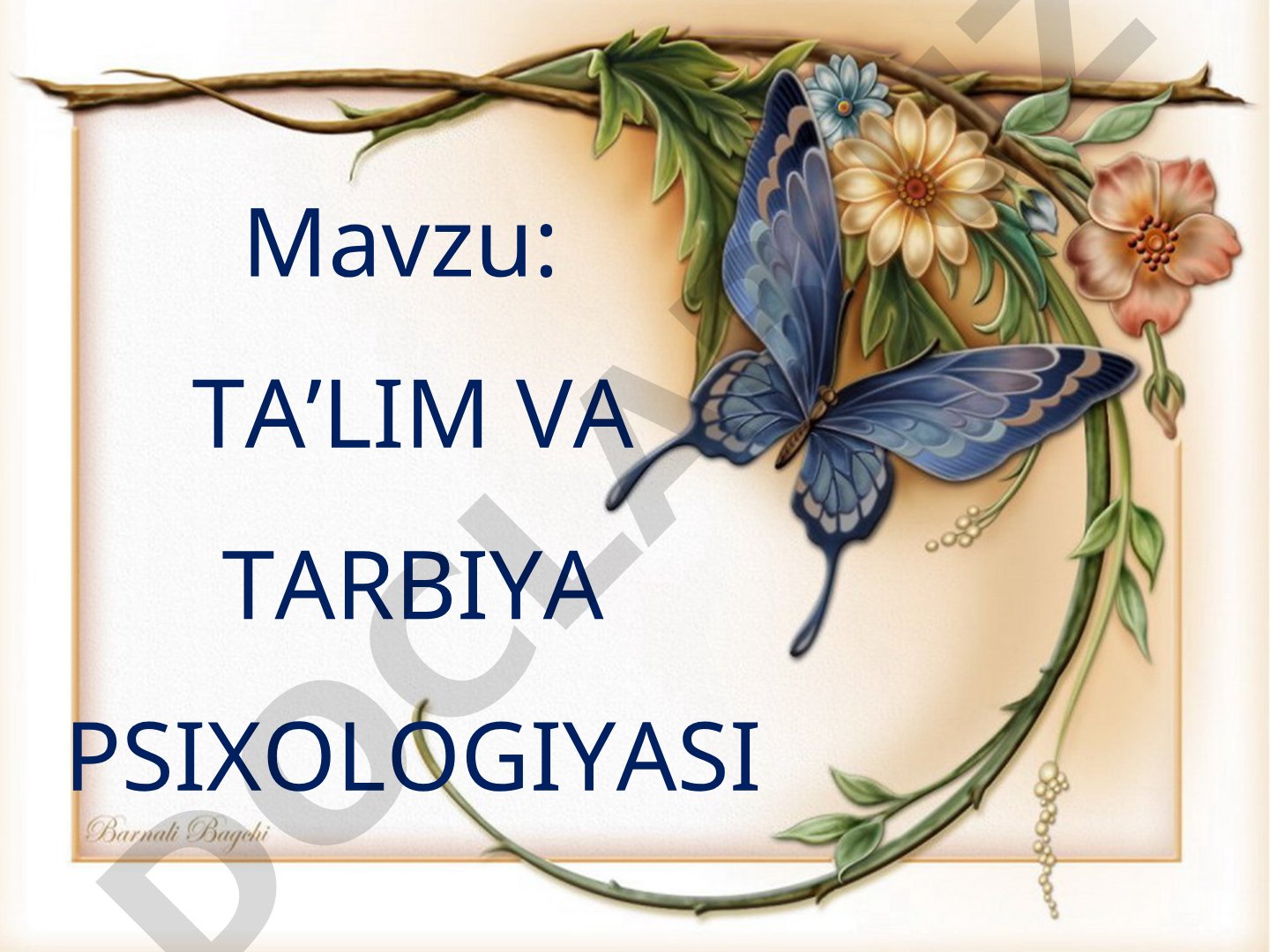 Ta'lim va tarbiya psixologiyasi