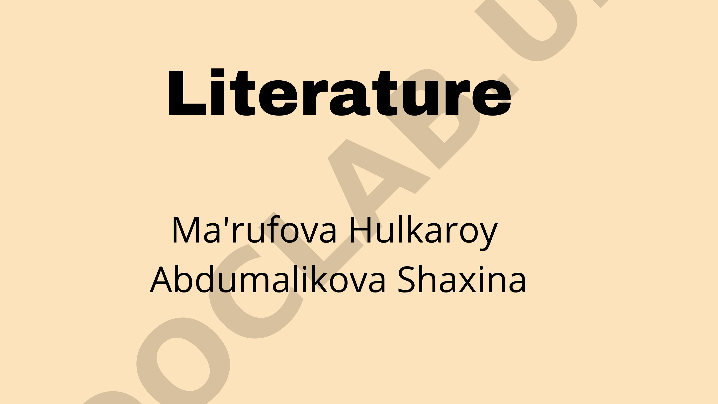 The functions of Literature