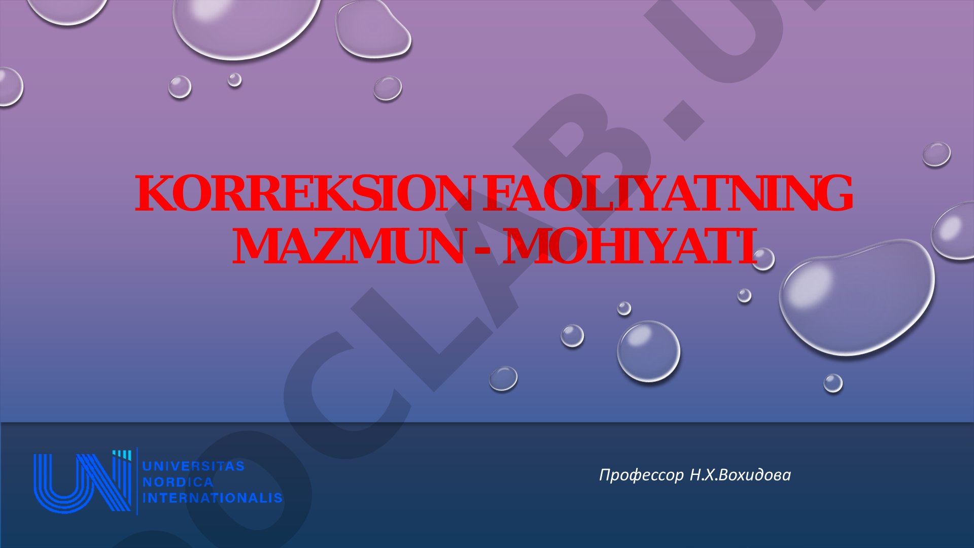Korreksion faoliyatning mazmun-mohiyati