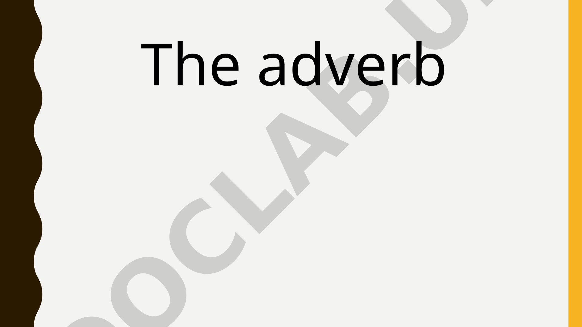 Semantic features of adverbs