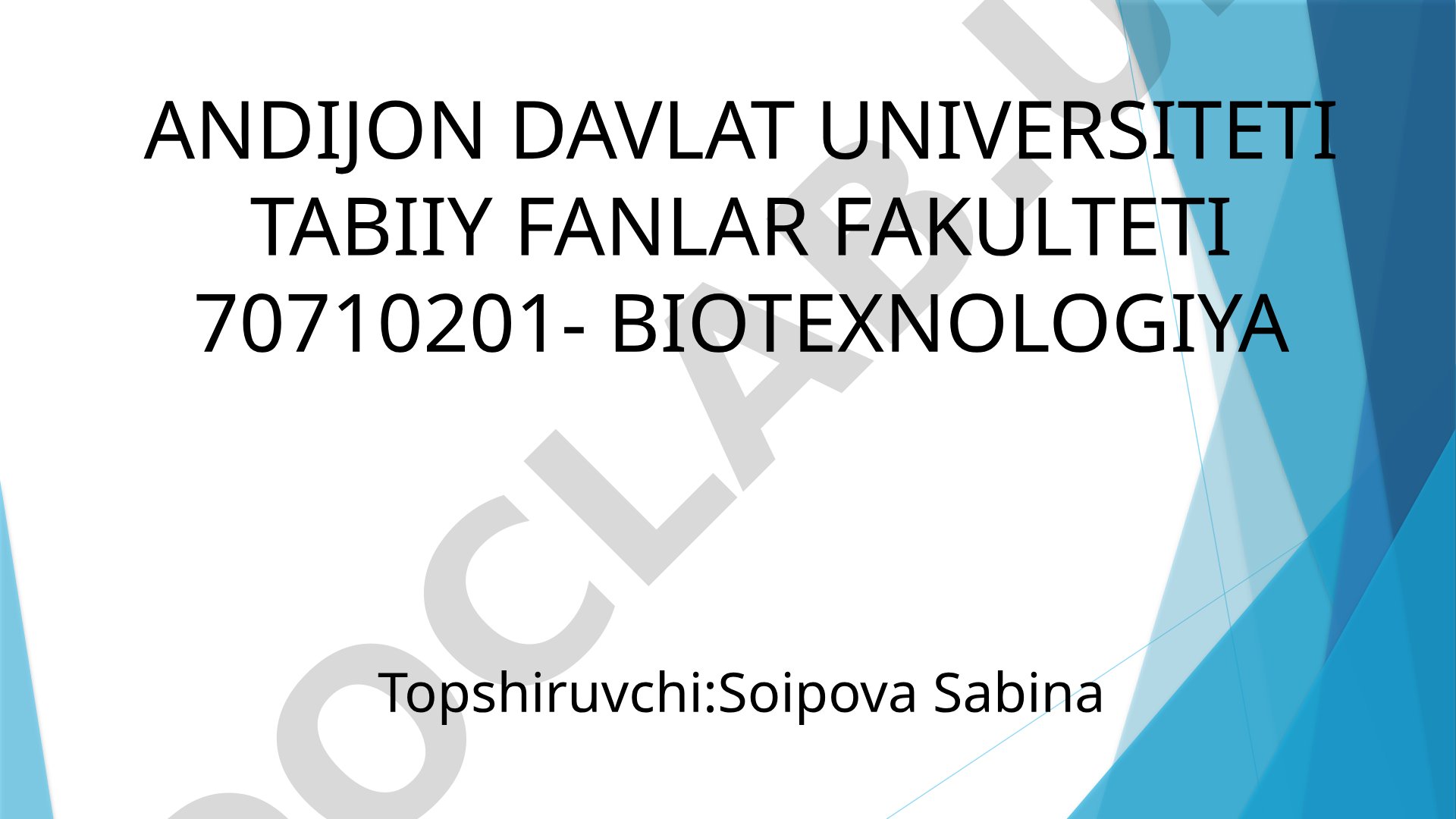 Antibiotik va probiotik ishlab chiqarish texnologiyasi