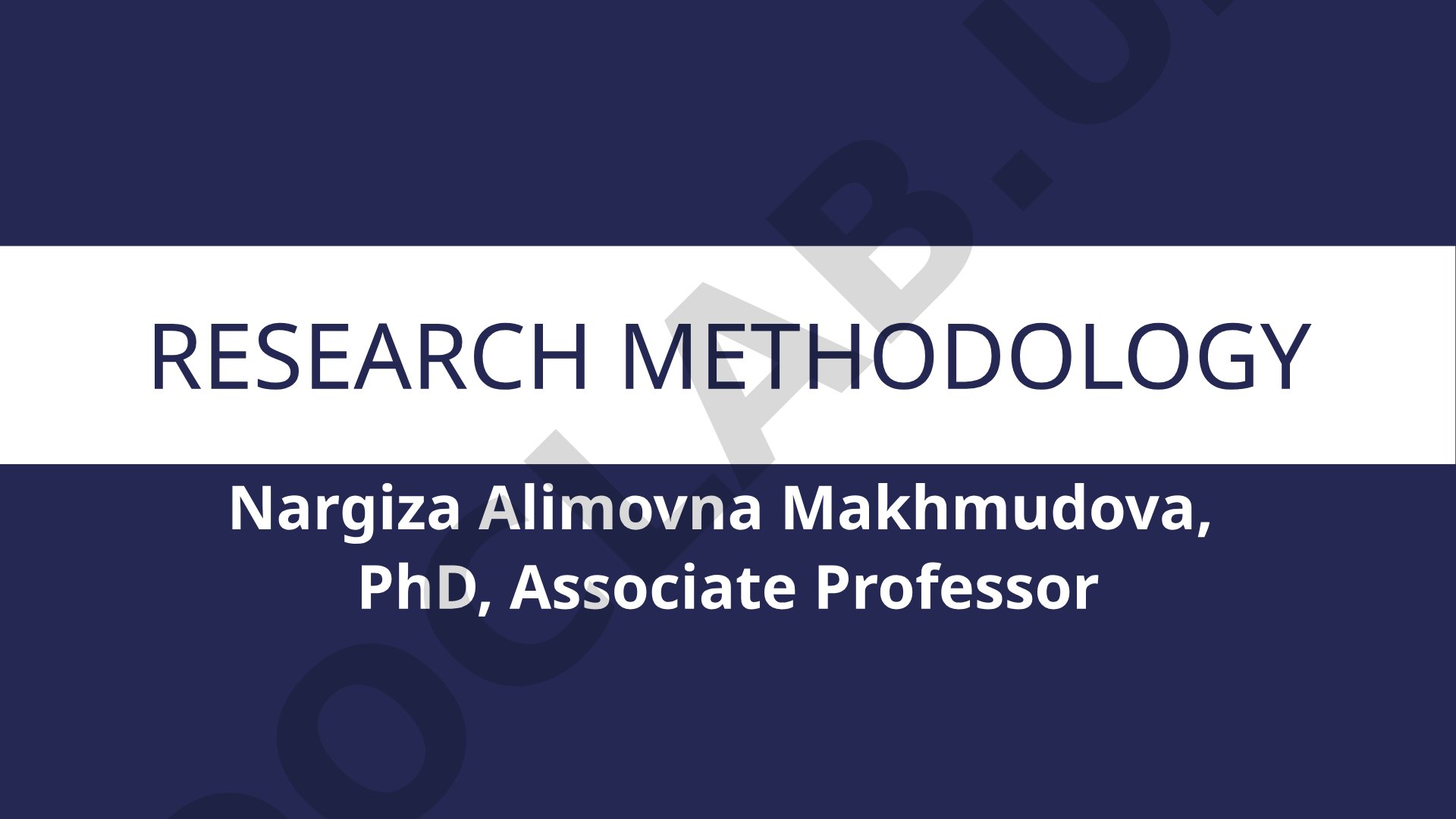 Research Methodology: Introduction to Research