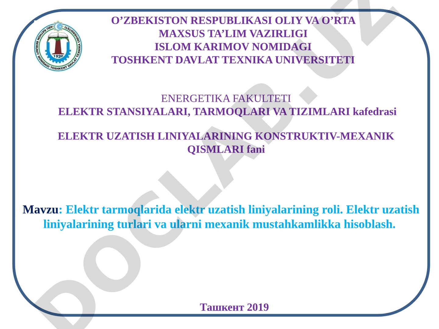 Elektr tarmoqlarida elektr uzatish liniyalarining roli