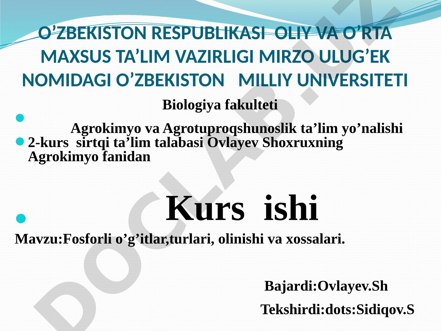 Fosforli o'g'itlar, turlari, olinishi va xossalari