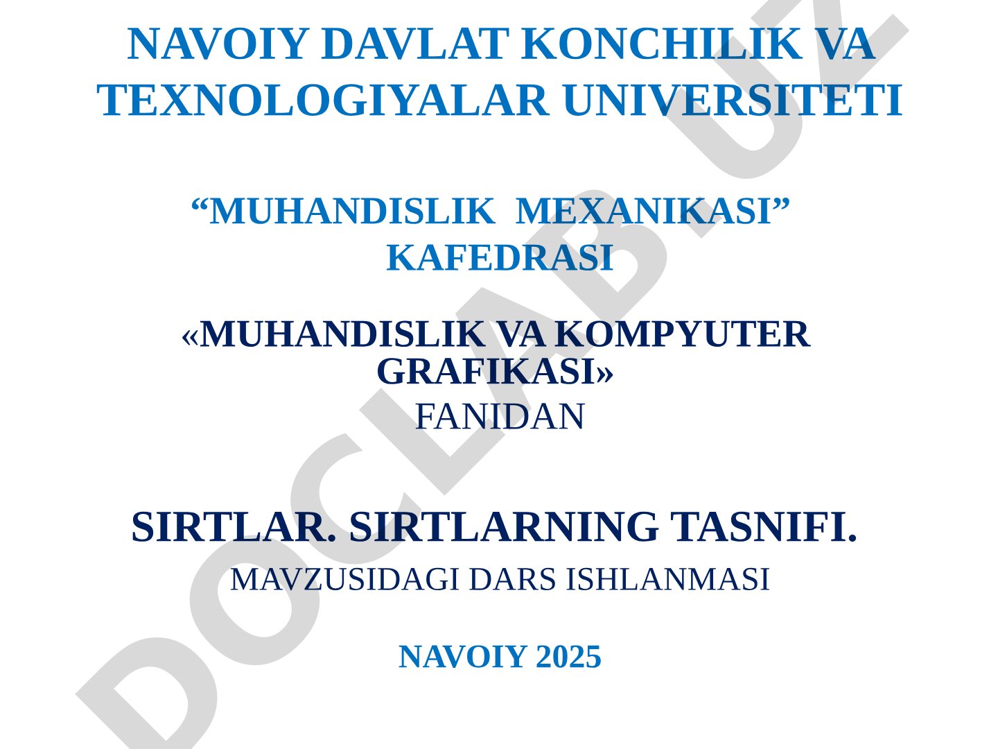 Sirtlar. Sirtlarning tasnifi.